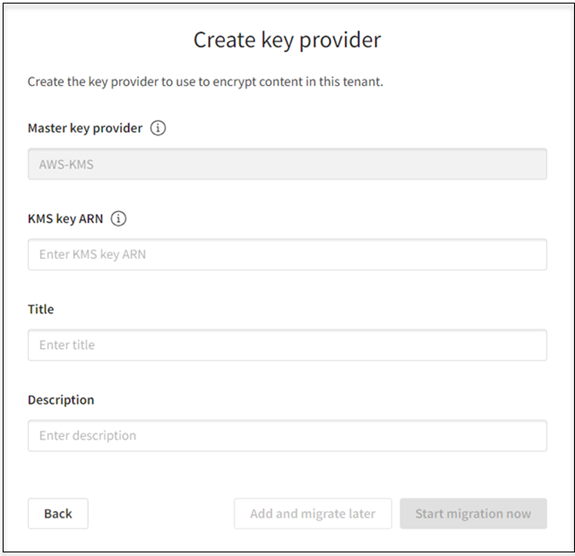 Create a master key provider