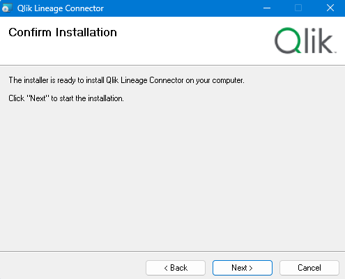 Confirm Qlik Lineage Connector installation