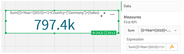 Click to view full size KPIs using set modifiers and identifiers.