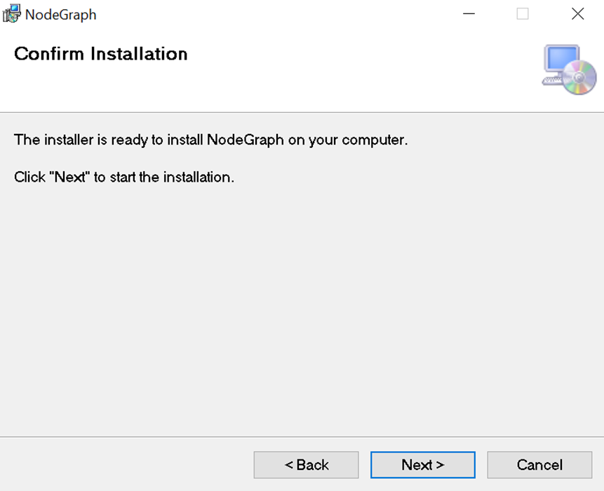 Click to view full size Confirming the installation.