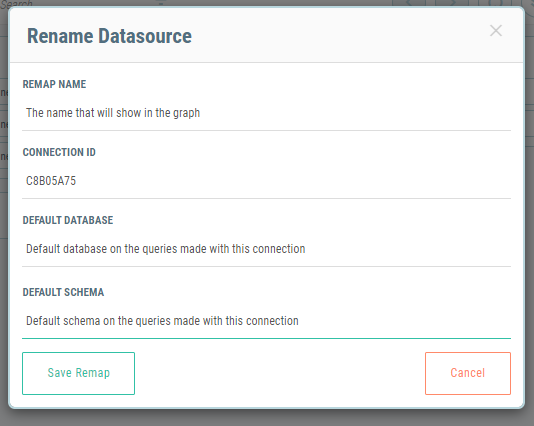 Click to view full size The Rename Datasource dialog