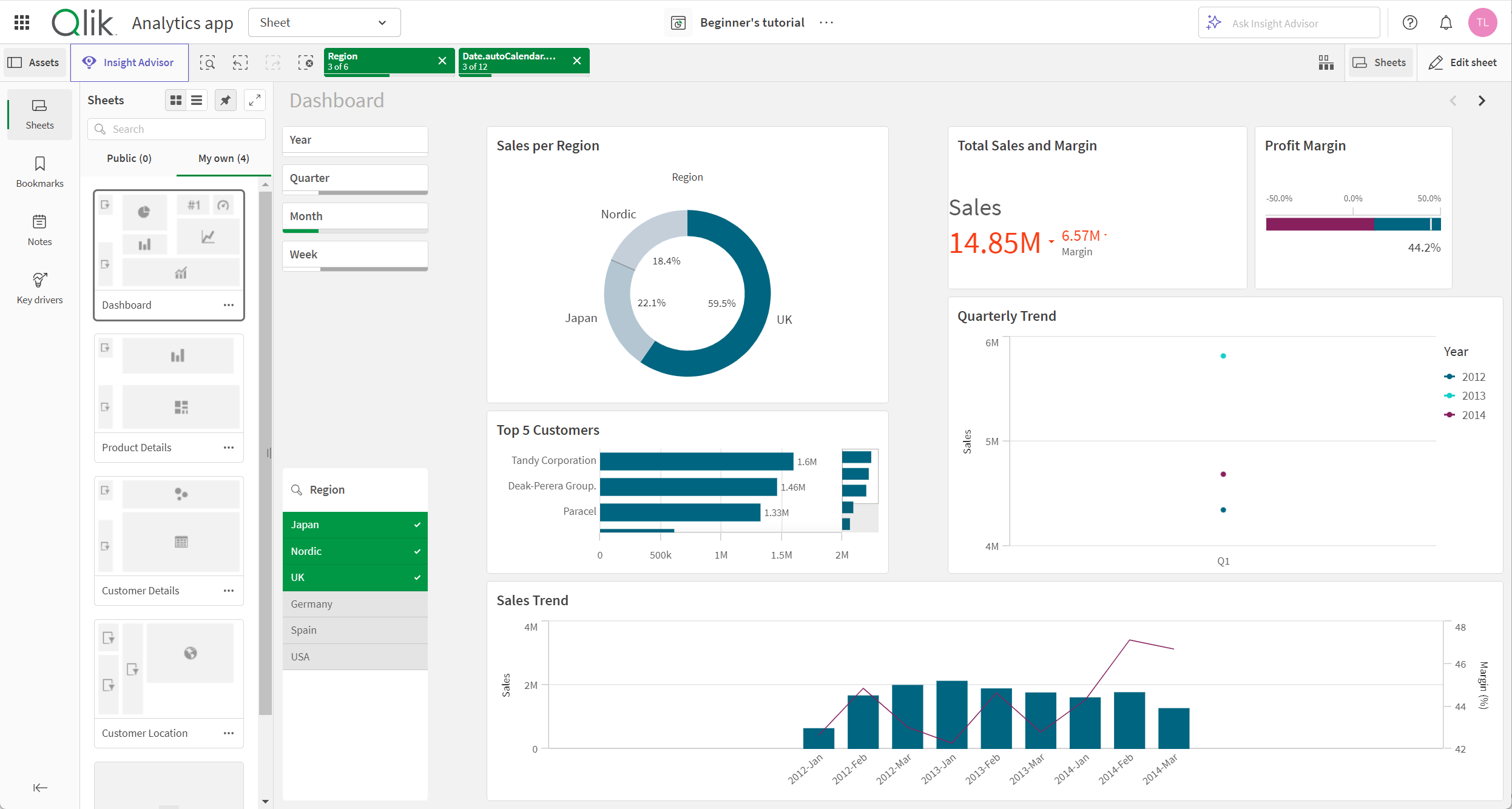 Fare clic per visualizzare a dimensioni complete È possibile effettuare rilevazioni applicando le selezioni