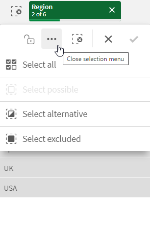 Fare clic per visualizzare a dimensioni complete Menu pop-up di selezione.