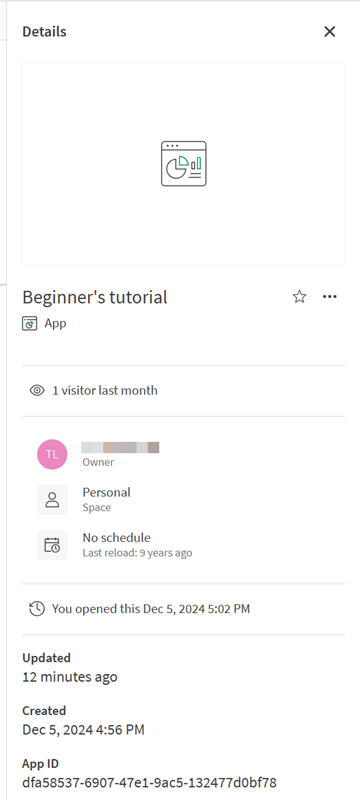 Het informatiegebied van de app.