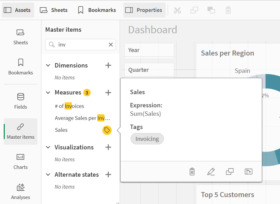 Visualização de medidas.
