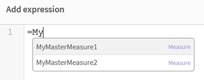 Clique para ver em tamanho grande Medida mestre no editor de expressões.