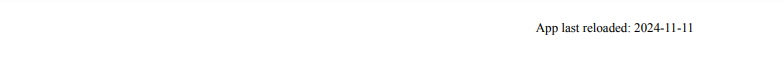 Klicka för att visa i full storlek Generated report showing the variable value and concatenated text. In this case, the complete string displays the time at which the app was last reloaded